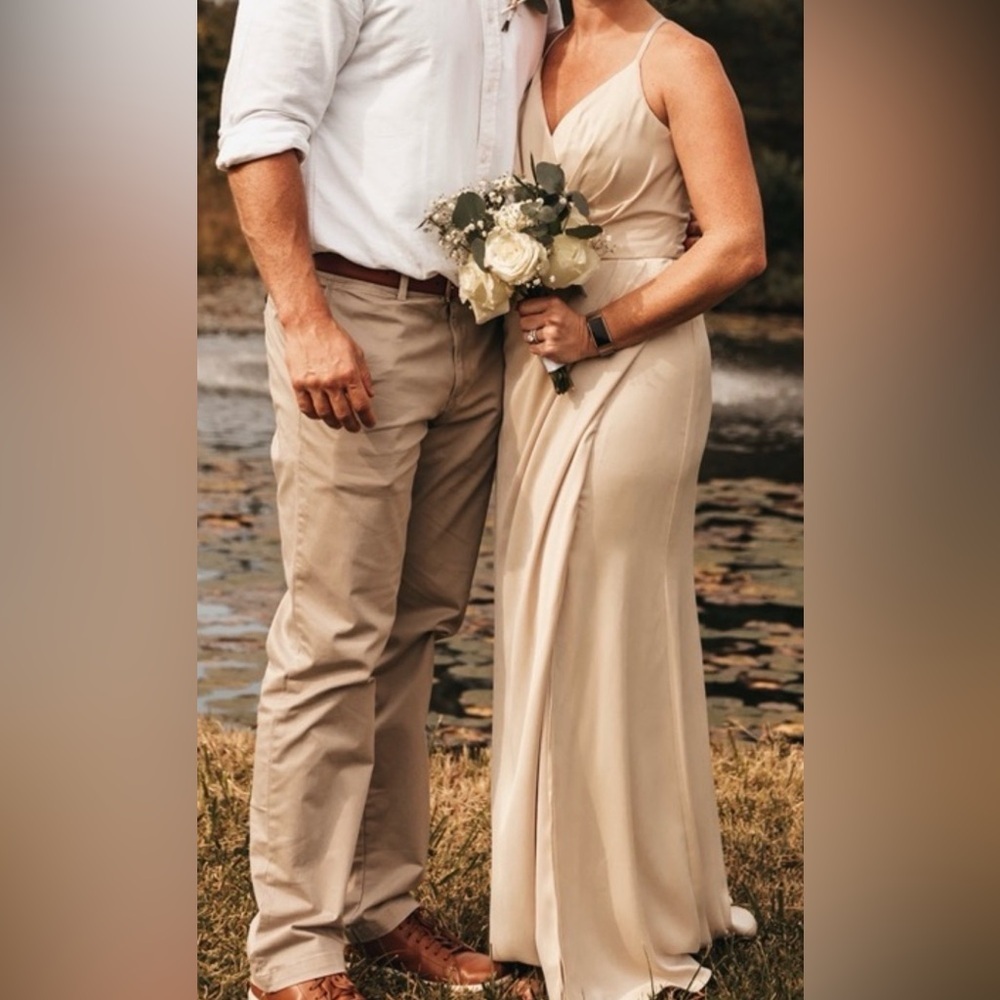 David's Bridal Cream Wedding Dress